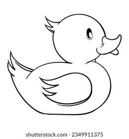 Hand drawing duck doll vector. It is suitable for toys icon, sign or symbol.