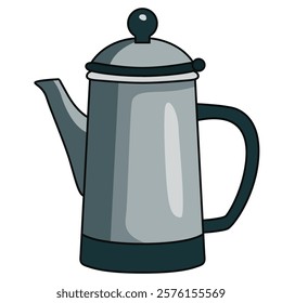 Hand Drawing of Electric Kettle with Sleek and Modern Details