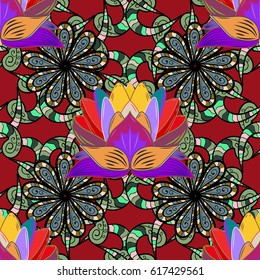Hand drawing with elegant element on a background. Vector illustration.