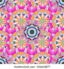 Hand drawing with elegant element on a colorful background. Vector illustration.