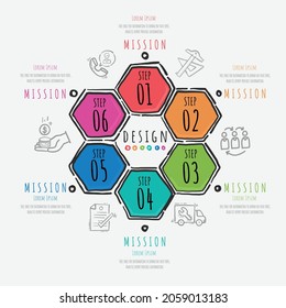 Hand drawing elements for Infographic can be used for Presentation, workflow layout, diagram, number step up options.