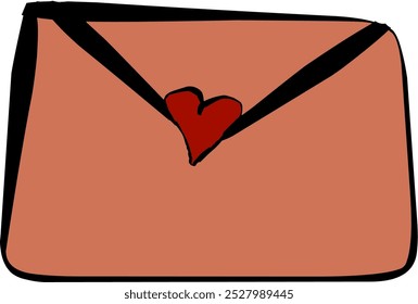 Hand drawing envelope and full color