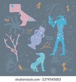 Hand Drawing Ethnic Illustrations Vector