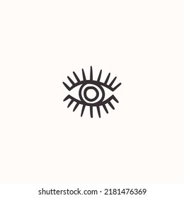 Vector de icono de dibujo manual aislado en el fondo blanco Concepto de visión, Icono de símbolo de vista. esbozo de icono de visión. símbolo de visión. signo de vista