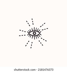 Vector de icono de dibujo manual aislado en el fondo blanco Concepto de visión, Icono de símbolo de vista. esbozo de icono de visión. símbolo de visión. signo de vista