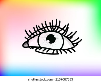 hand drawing of eye illustration art