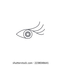 Icono de línea ocular de dibujo manual. Esquema del estilo de dibujo de la mano del icono de los ojos. Concepto de visión lineal, icono de esquema de símbolo de vista. Icono de bocetos de visión. Símbolo de visión. Ver plano hsnd de signo