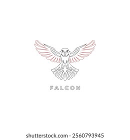 A Hand Drawing Of  Falcon