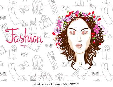 Hand drawing fashion illustration