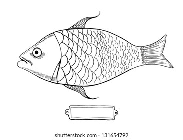 Hand Drawing Fish