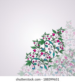 Hand drawing floral background