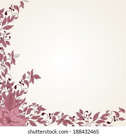 Hand drawing floral background