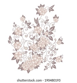 Hand drawing floral background