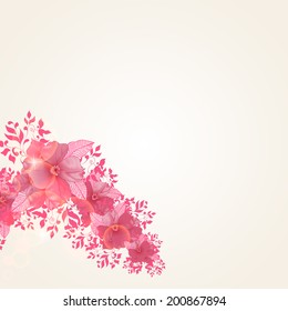 Hand drawing floral background