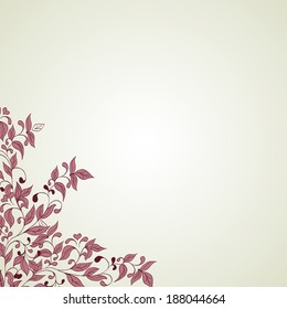 Hand drawing floral background. Element for design