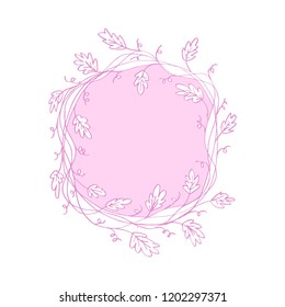 Hand drawing floral frame