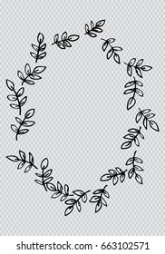 Hand drawing floral frame.