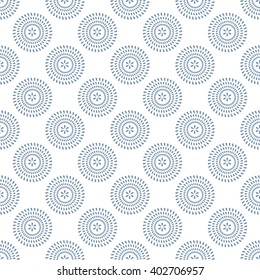 Hand drawing floral seamless pattern from dandelion. Vector illustration.