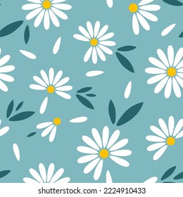Dibujar flores a mano sin problemas diseño de impresión de patrones. Diseño de ilustraciones vectoriales para telas de moda, gráficos textiles, impresiones