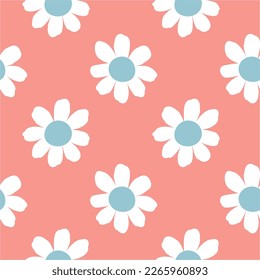 Hand drawing flowers seamless pattern print design. Vector illustration design for fashion fabrics, textile graphics, prints	