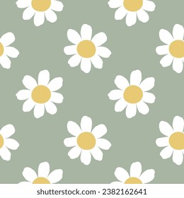 Hand drawing flowers seamless pattern print design. Vector illustration design for fashion fabrics, textile graphics, prints