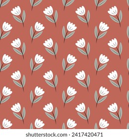 Hand drawing flowers seamless pattern print design. Vector illustration design for fashion fabrics, textile graphics and prints.	
