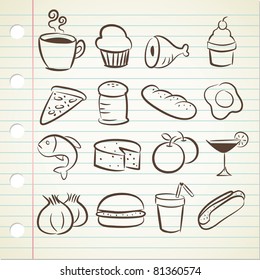 hand drawing food icon
