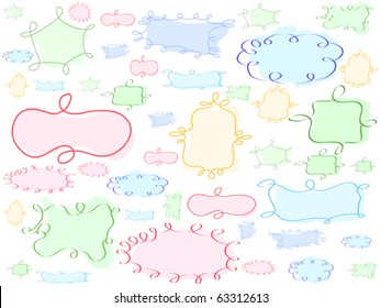 hand drawing frame seamless background