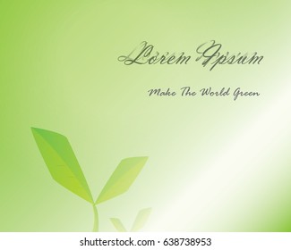 hand drawing frame of sprout growing up, save the world, make the world green