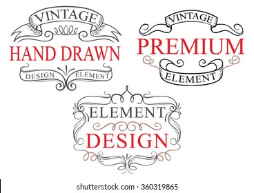 hand drawing frame, swirl border template