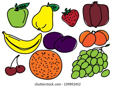 hand drawing fruit icon