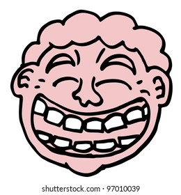 Hand drawing of funny face