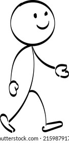 Hand drawing funny Stickman design for print or use as poster, card, flyer or T Shirt