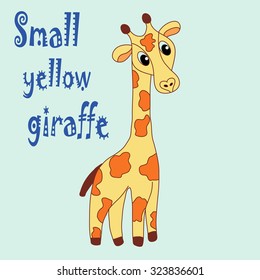 Hand drawing giraffe, t-shirts or baby clothes design, vector