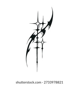 hand drawing gothic tribal illustrations