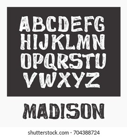 Hand drawing grunge type font Typography vector