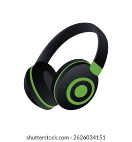 Hand Drawing Headphones vector illustration, Doodle illustration, Drawing of Earphone on isolated background, simple linear style, Sketch of earpiece for music during sports training, Line art.