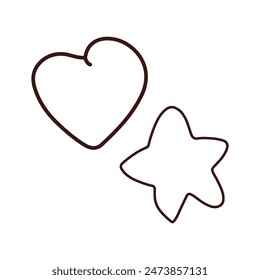 hand drawing heart and decoration birthday