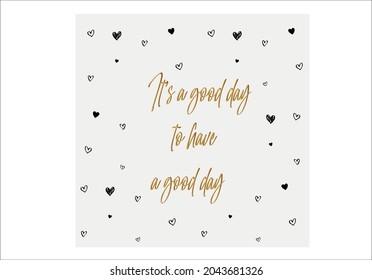 Hand drawing hearts design and slogan vector.Mug design. T-shirt graphic design art