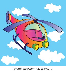Hand drawing Helicopter print design seamless pattern. Vector illustration design for fashion fabrics, textile graphics, and prints.
