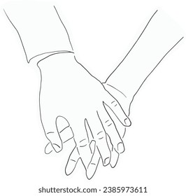 Dibujo manual de mano Mano de mano