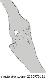 Dibujo manual de mano Mano de mano