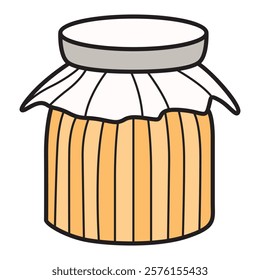 Hand Drawing of Honey Jar with Rustic Charm