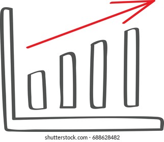 Hand drawing icon, graph