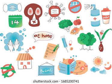 Hand drawing icons for Prevention