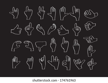 hand drawing  icons set