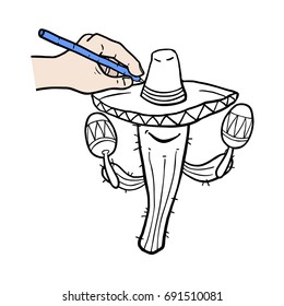 Hand drawing illustration