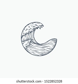 Hand Drawing Illustration of Beach