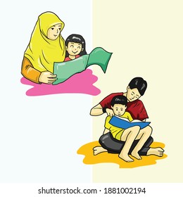 Hand Drawing Illustration Children Learn 