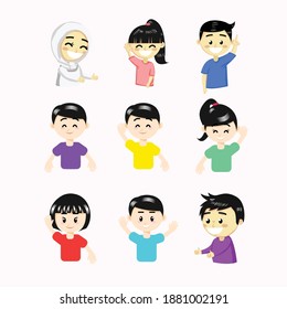 Hand Drawing Illustration Children for your design